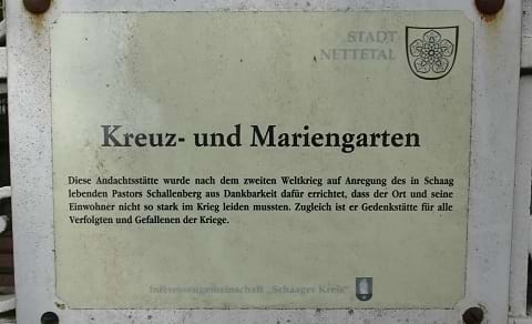 Tafel Kreuz- und Mariengarten